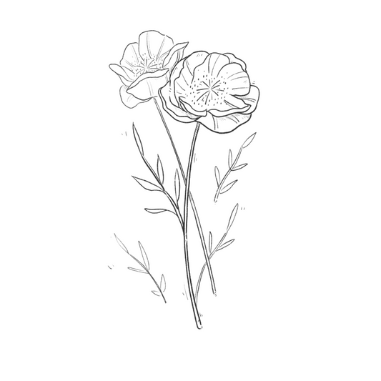 Poppy Flowers Sticker