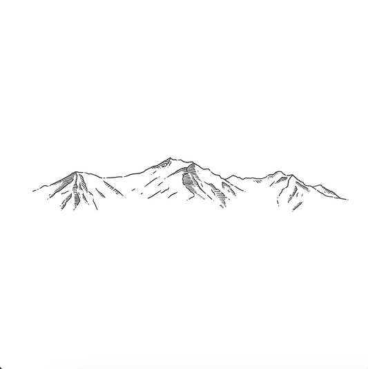 Mountain Peaks Sticker